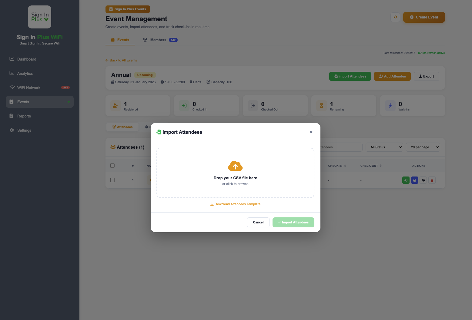 Bulk Import Interface